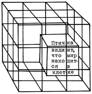 Rimma Gerlovina cube "Bird in Cage"