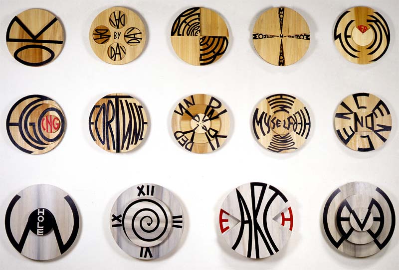 Rimma Gerlovina "Circles" visual poetry 3-d objects